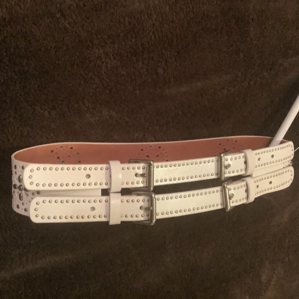 Express Floral Pattern Studded Belt L
